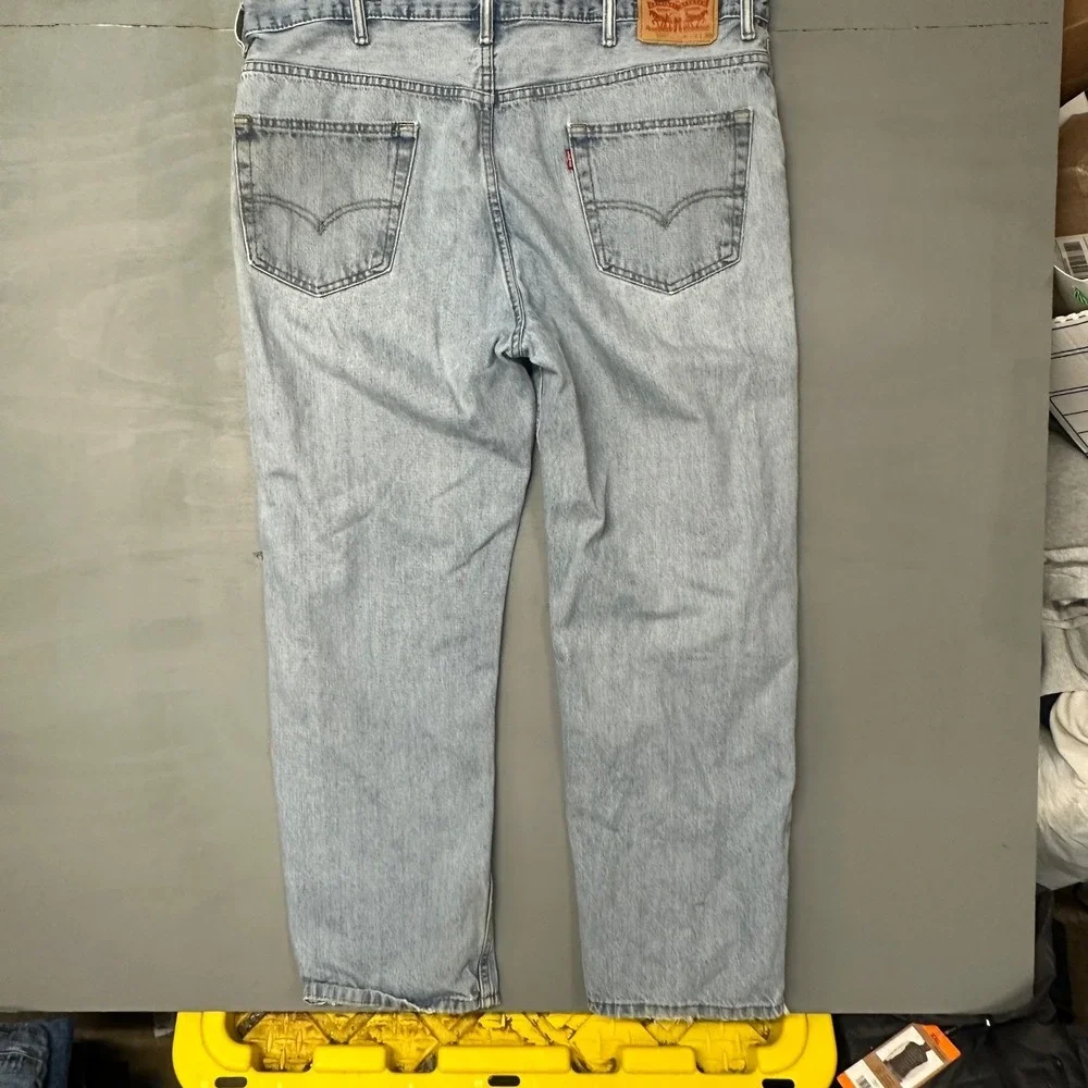 Levi Strauss 550 Mens Jeans Light Wash Relaxed‎ Fit Size 42x30